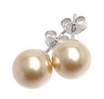 L. Erickson Pearl Stud Earrings - Champagne