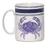 Artistically designed dinnerware Blue Crab motif mugs 12 oz. Set/4