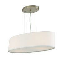 ALICO - PS9535-30-15 - FORMA PICCOLO OVAL WITH FABRIC DIFFUSER AND WHITE FABRIC SHADE/CHROME