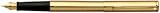 Sheaffer Agio Straight Line Chased Gold Fine Point Fountain Pen - SH-462-0F
