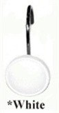 Color Rounds Shower Hooks - White
