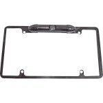 Low Lux Rear Camera Black Chrome Metal Lisence Plate Frame Tv System