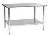 Outdoor Living : 30inWx36inL-Work Table-Flat Top-Galv. Base-Adj. Undershelf