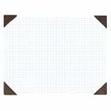 House of Doolittle 410-03 Quadrille Desk Pad, 40 Sheets/Pad, Refill., 22 x 17, Light Blue Grid/Brown Trim
