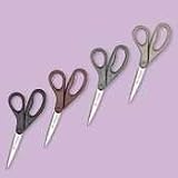 Design Line 8 Stainless Steel Bent Scissors, R/L, 3-1/8 Cut, Burgundy Handles ACM41511