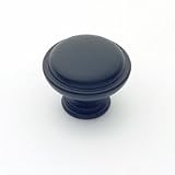1-1/8 Dia Matte Black Knob