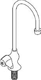 Tools & Hardware : Central Brass 0286-AC Bar Faucet - Cold/ Rigid Gooseneck Spout, Chrome
