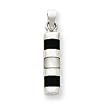 Sterling Silver Onyx And Mother of Pearl Pendant