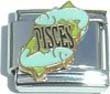 Clearly Charming Pisces Zodiac Italian Charm