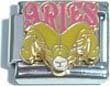 Clearly Charming Aries Zodiac Italian Charm