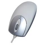 Beige/Silver Accuratus M9 Optical 3 button scroll mouse with USB and PS/2 connectors