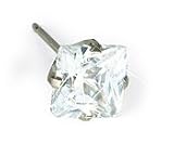  : Blomdahl Natural Titanium Tiffany Square CZ Crystal