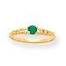 Brand new 14k 3mm Emerald Birthstone Childrens Ring - Size 3 on sales