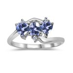 Tanzanite Ring - 0.03 Cts Diamond & Tanzanite Ring in 14K Gold