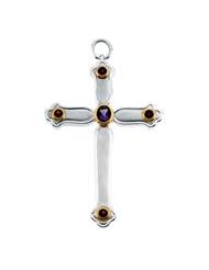 Amethyst And Mozambique Garnet Pectoral Cross