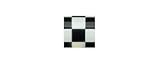 Ultracote, 1/2Squares White/Blk
