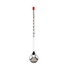 11 Bar Spoon Steel w Red Knob by KegWorks