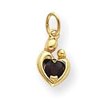 14k Heart Shaped .30GA. Mother & Child Pendant