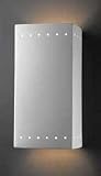 Justice Design Group 0965W-BIS Unfinished Bisque Ambiance Functional 1 Light Outdoor Wall Sconce fro