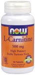 L-Carnitine by NOW Foods - (500mg - 60 Vegetarian Tablets)