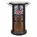 Outdoor Leisure Propane Bistro Table Patio Heater, Hammered Bronze Base, Cocoa Brown Table Top, TD101/TD101A