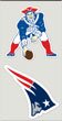 New England Patriots Die Cut Decal Set Of Two 4x4