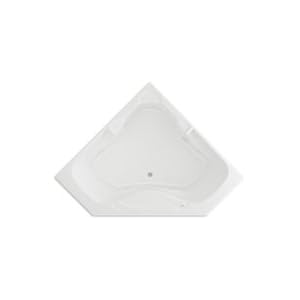 Lasco 9560621 60"x60"x21" Preakness Corner Jetted Whirlpool Tub - White