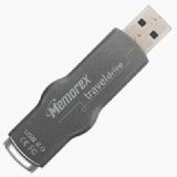 TravelDrive Portable USB 2.0 Flash Drive, 512MB
