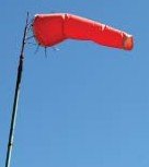 FLAGS, ORANGE WIND SOCK 10 X 36 VINYL COATED FABRIC (NO HARDWARE) #WS10