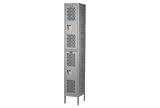 Hallowell Heavy-Duty Ventilated Locker Double Tier 12x15x36 2 Door Assembled