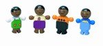 Wooden Ethnic Family Dolls for City Set