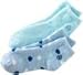 Earth Therapeutics Aloe Socks, 2 Pair (Pack of 1), Light Blue, White, Dark Blue, Aqua Dots, Moisturizing, Cotton Blend, Sensitive Skin