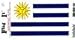 Vinyl Decal- Uruguay Flag Sticker