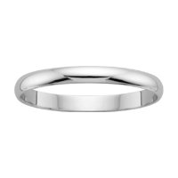 Ladies 2mm Wedding Band in 10K White Gold