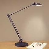 Electrix Illumination 7274-BK Halogen desk lamp, 38 reach swing-arm, black