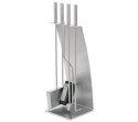 Fireplace Set - Stainless Steel Arch (Stainless Steel Arch) (24.25h x 8w x 8d)