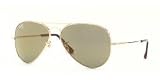 RAY BAN 8029K LIMITED EDITION 22K GOLD COATED TITANIUM AVIATOR SUNGLASSES