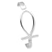Sterling Silver Ankh Cuff Bangle Bracelet