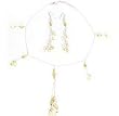 Earring & Necklace Silver Citrin Gemstone Jewelry (gnklcs289)