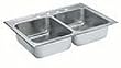 MOEN Camelot Double Bowl SInk STAINLESS STEEL 22213