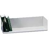 Buddy Products 1121-32 One-tier recycled steel book rack without dividers, platinum