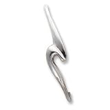 Sterling Silver Polished Fancy Cuff Bangle Bracelet