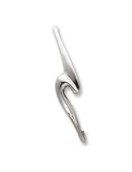 Sterling Silver Polished Fancy Cuff Bangle Bracelet QB195"