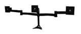 AMS EA-111-P3-B-Black Triple LCD Desk Clamp Arm