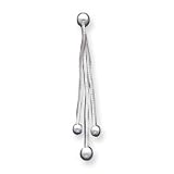 Sterling Silver Snake Chain and Bead Drop Post Earrings