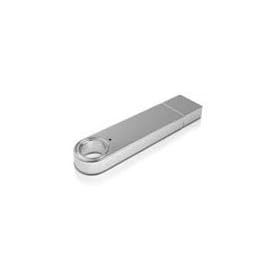 Premium Stainless Steel METAL CHROME USB 2.0 High Speed GLOSS Metal FLASH MEMORY DRIVE DISK STICK PEN Choice of 4 8 16 GIG GB Metallic Silver Model 01-012 (16GB)