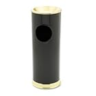 Click here to buy Ash Trash Container, With Sand Urn, 3-1 2 Gallon, 27H, Black Brass Trim URI110010B by United Receptacle, Inc..