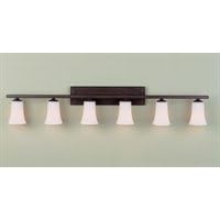 Chrome Eight Light 48 Wide Bathroom Light Fixture by Murray Feiss