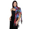 Antthony Printed Chiffon Scarf/Belt with Fringe