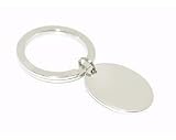 Polished Silver Oval Key Ring